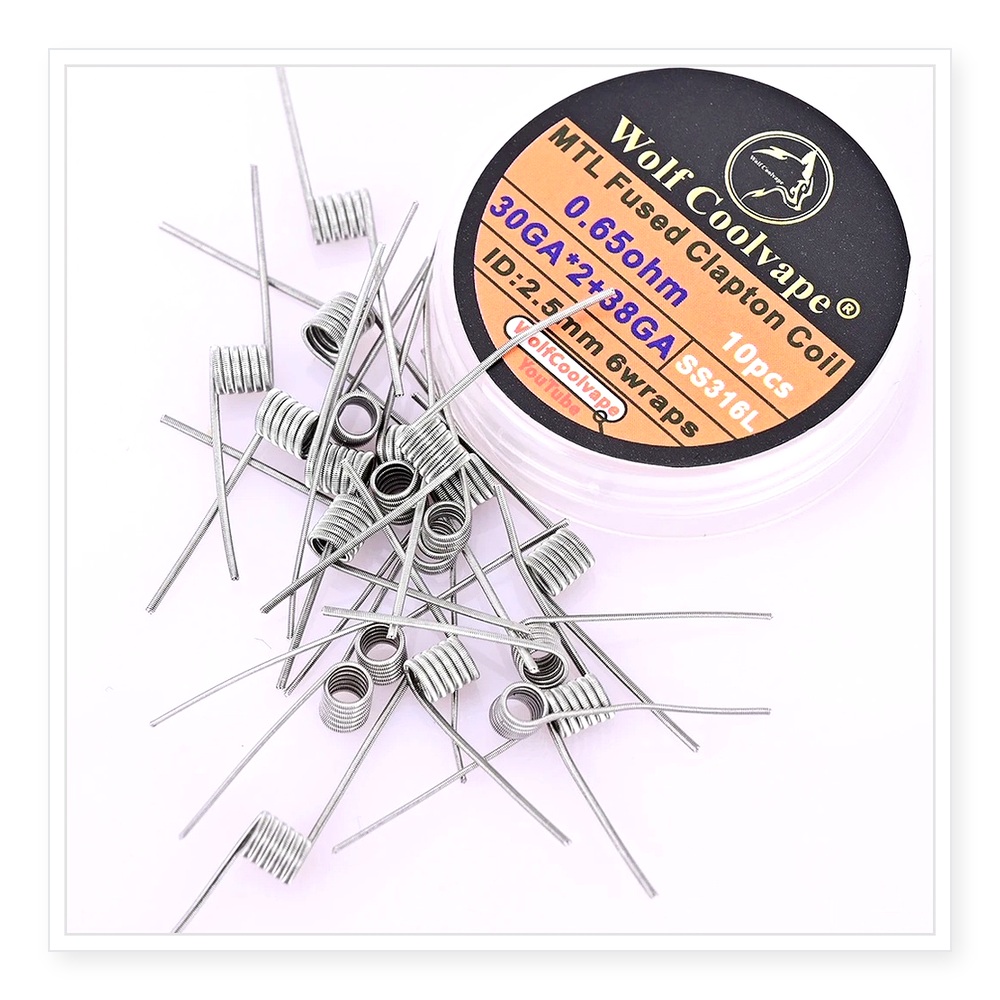10pcs Wolfcoolvape MTL Fused C - Vape Coil Replacement 评论和价格