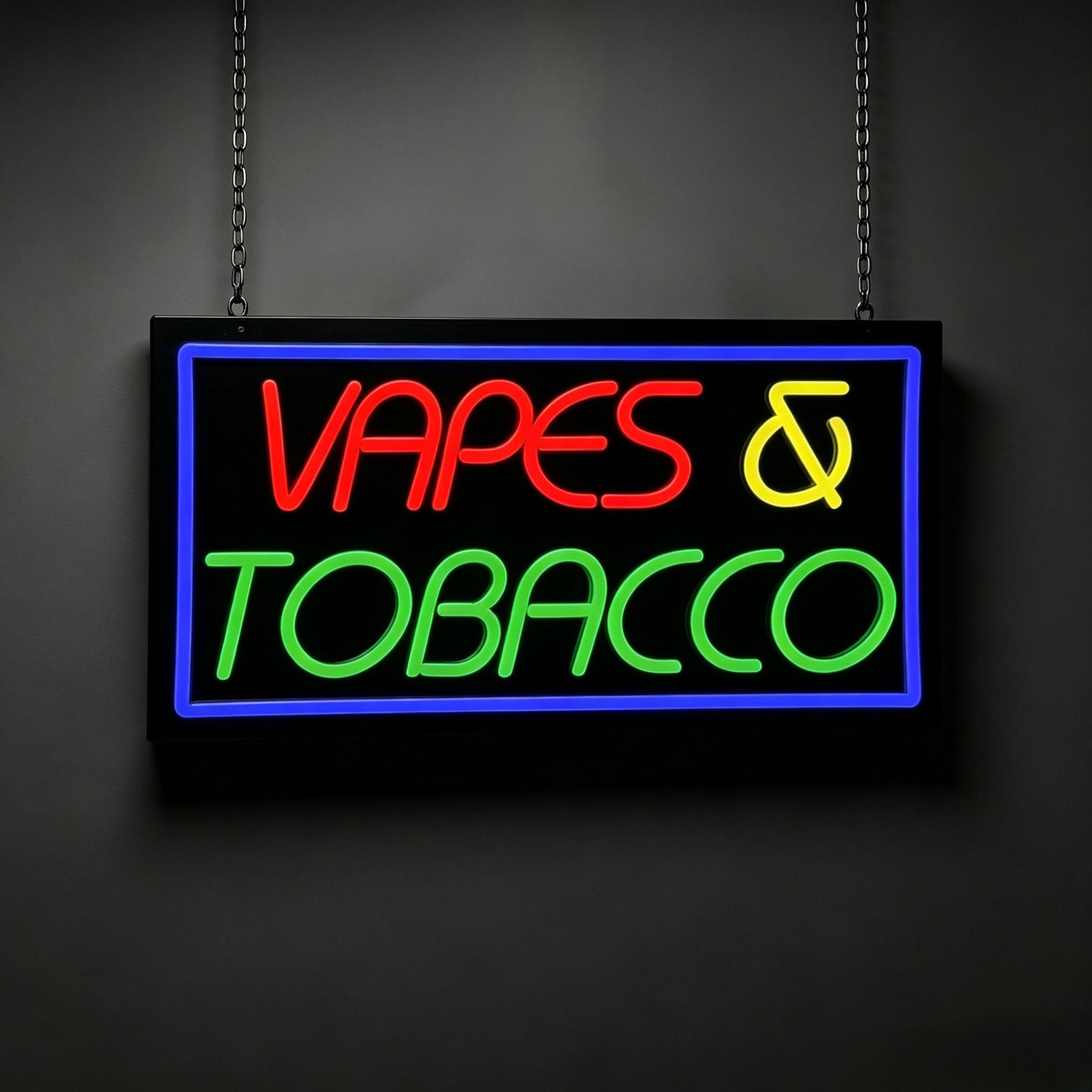 Tobacco and Vape Neon Sign USB - Vaping Store 评论和价格