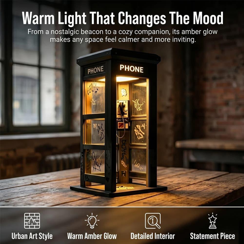 Retro Graffiti Phone Booth Tab - Battery Case Storage 评论和价格